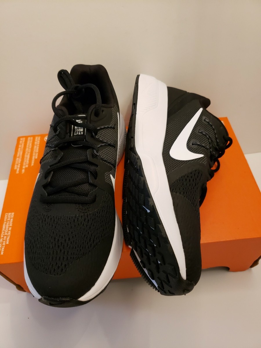 Nike Zoom Span 3 Black White Size 8 Men's Running Shoes Sneakers