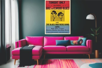 Blues Brothers Mockup Poster Leinwand Film Film Druck A0 A1 A2 A3 A4 A5 A6 Kunst Wa