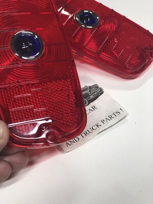 NEW 60 TO 66 CHEVROLET TRUCK FLEET SIDE TAIL LIGHT BLUE DOT LENS !