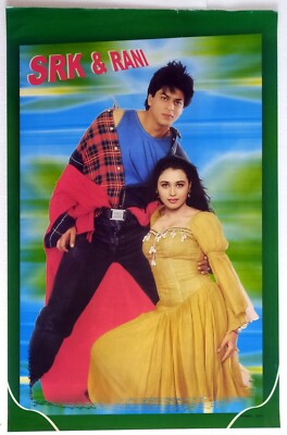 Vintage Original 2000er SRK Shah Rukh Khan Rani Mukerji Poster Bollywood 21 x...