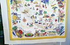 Vintage CALIFORNIA STATE TABLECLOTH Souvenir 49" x 52" White Cotton MID CENTURY — photo 4