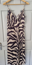 H&M Pleated Tiger Print Wrap Dress Size Large Brand New WithTags