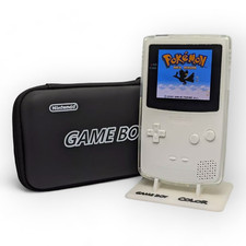 Nintendo Gameboy Color Console With New OLED Touch Screen and Pure White