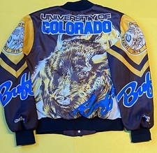 Vintage Chalk Line FANIMATION U of Colorado 90s Bomber Jacket Rare Boulder Buffs