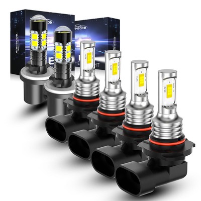 For Nissan Titan 2004-2015 6x Combo LED Headlights High/Low Beam Fog Light Bulbs