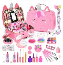 Kids Washable Makeup Kit for Girls   Real Makeup Set for Ages 3-10"
