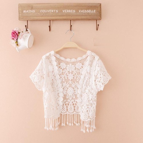 Ladies Knitted Crochet Shrug Short 