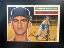 1956 Topps Washington Nationals Camilo Pascual #98