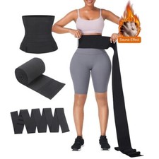 Snatch Me Up Bandage Wrap Lumbar Waist Support Sauna Belt Trimmer Body Shaper US