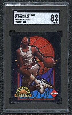 1996 Collector's Edge Kobe Bryant Rookie Radical Recruits SGC 8 | eBay