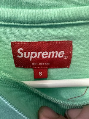 SUPREME SMALL BOX LOGO TEE LIGHT GREEN SIZE S SS shirt