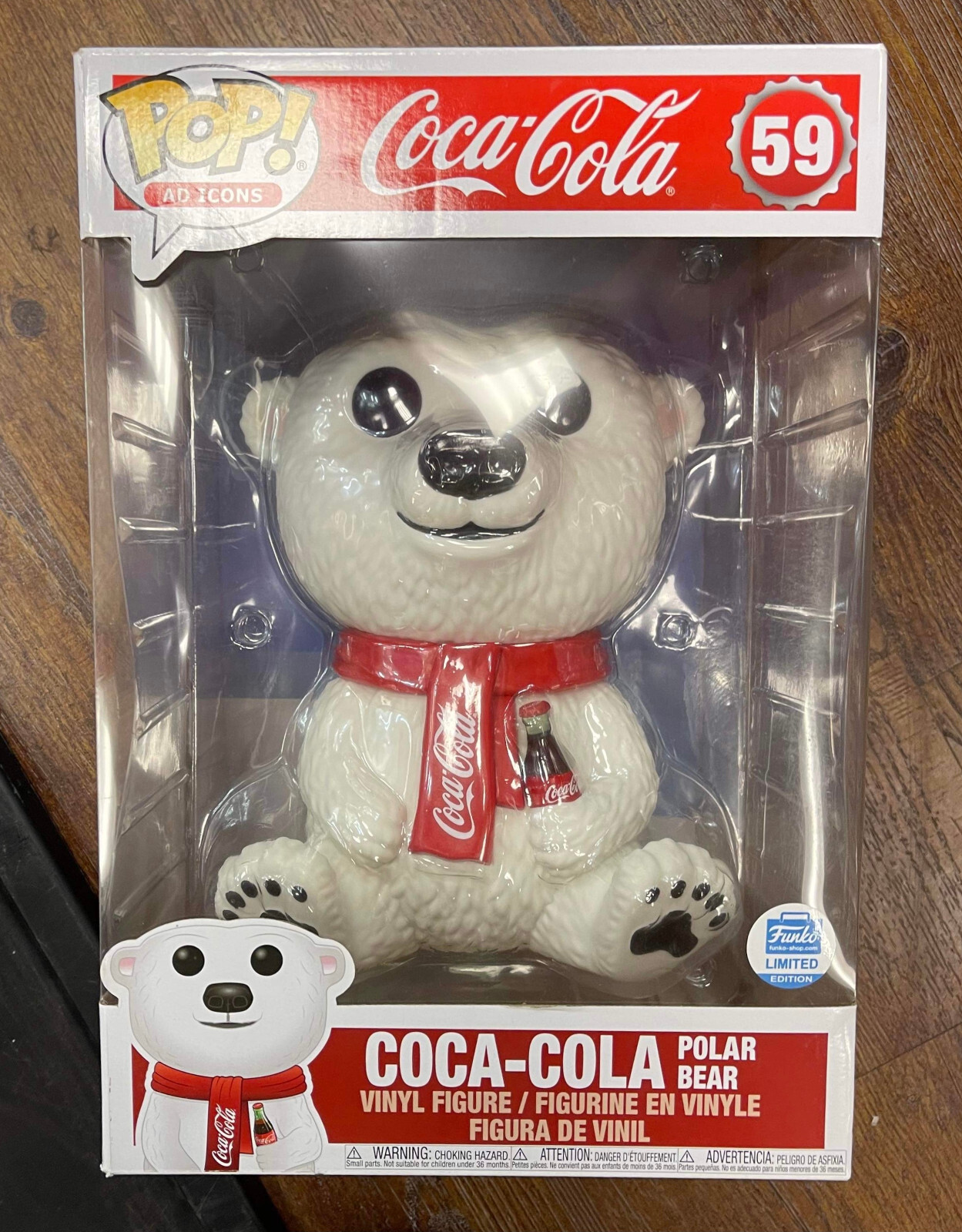 Funko Pop CocaCola Polar Bear 59 Ad Icons 10inch Vinyl Figure Funko