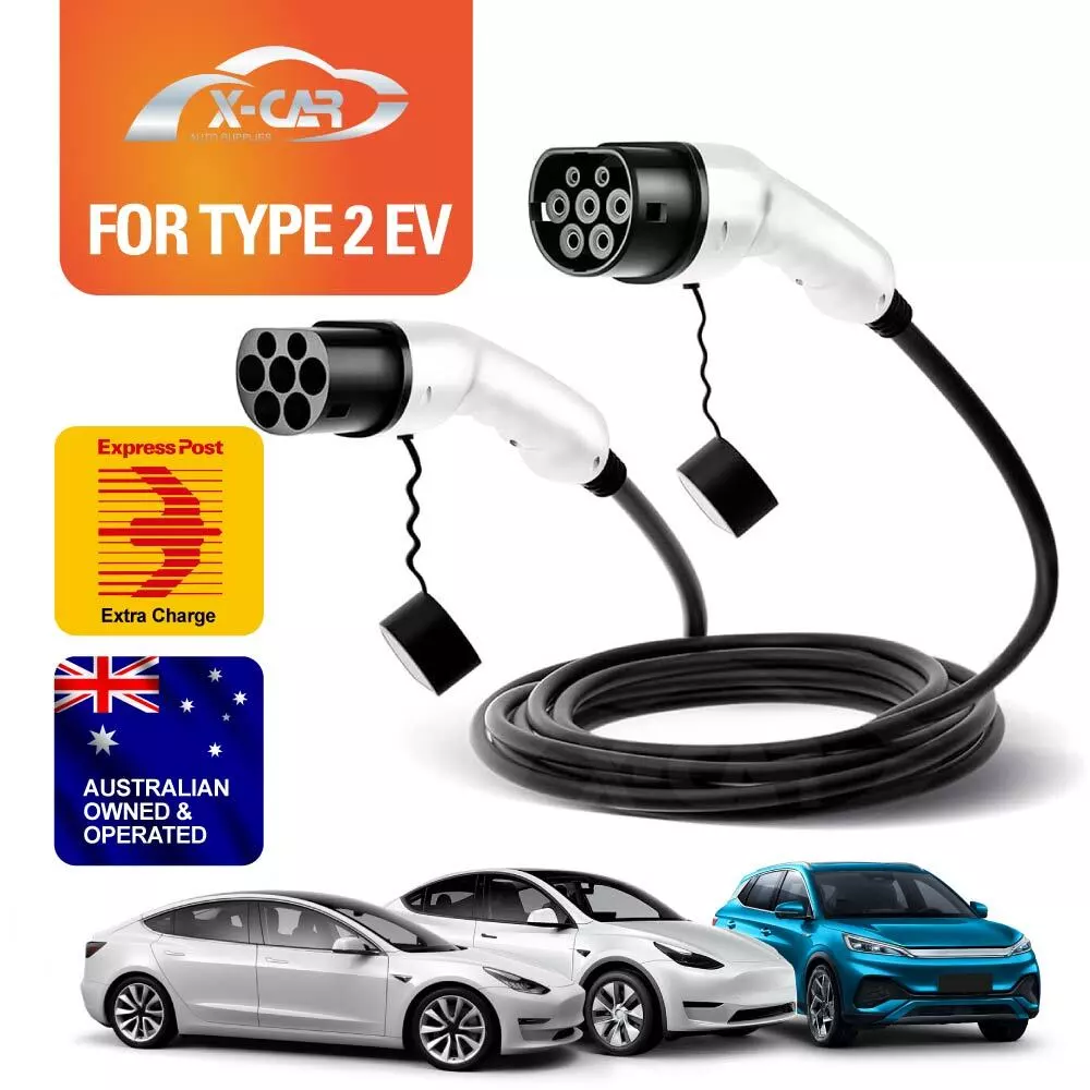 7kW/22kW 32A Type2 to Type 2 EV 5M Charging Charger Cable BYD Tesla Model  Y/3