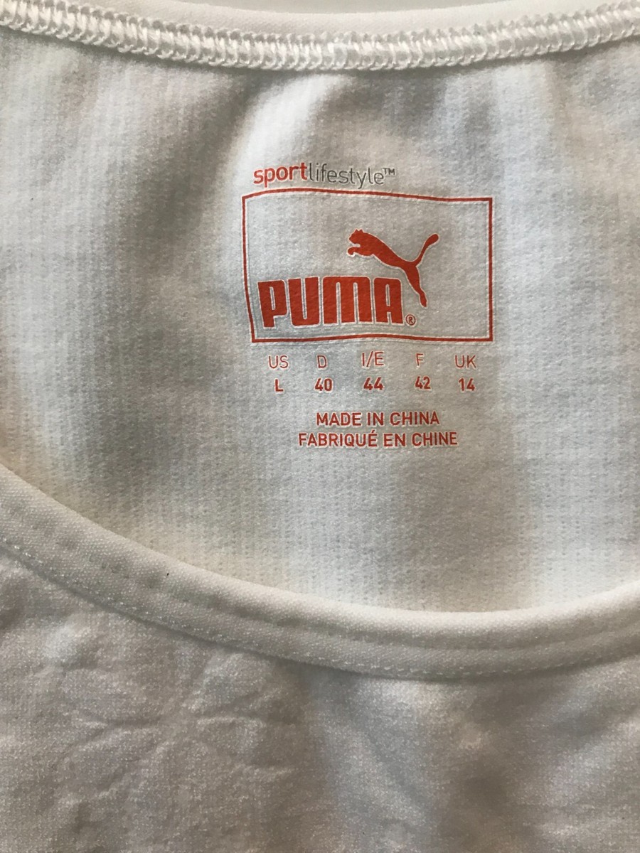 New Puma Womens Active Complete Bodywear White Compression Large