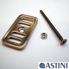 Astini, RAK, Rangemaster, Caple Copper Square Ceramic Sink Overflow Cover Plate