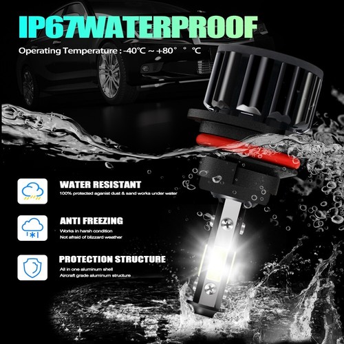 4-sides 9004 LED Headlight Bulbs Hi-Lo Beam For Ford F-350 F-250 F-150 1987-1991 - Picture 7 of 12