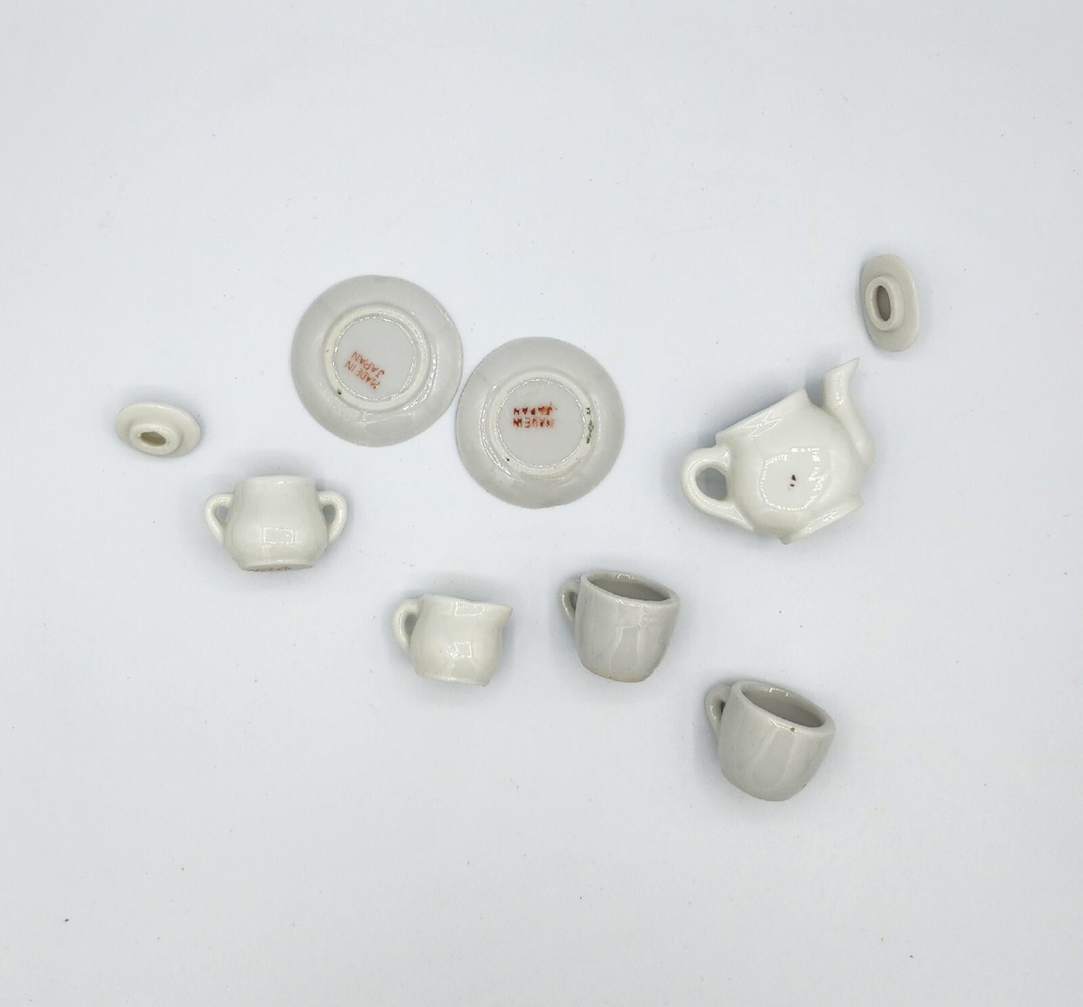 Vintage 1972 Childs Toy China Tea Set Made in Japan Yellow Flowers