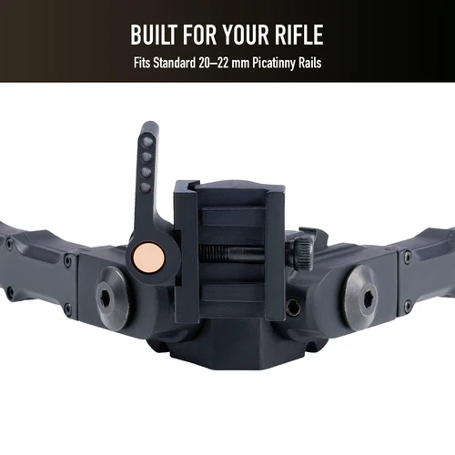 V9 7.5-9In Tactical Rifle Bipod Shooting Swivel Adjustable QD Rail Mount Hunting - Picture 4 of 10