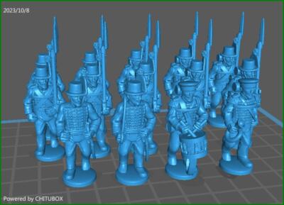Brunswick Advantguard btg 1809-15 - 14 Mini - 28 mm Scale - Historical Wargaming