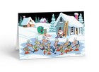 Reindeer Playing Hockey -18 Christmas Cards and Envelopes - 70017
