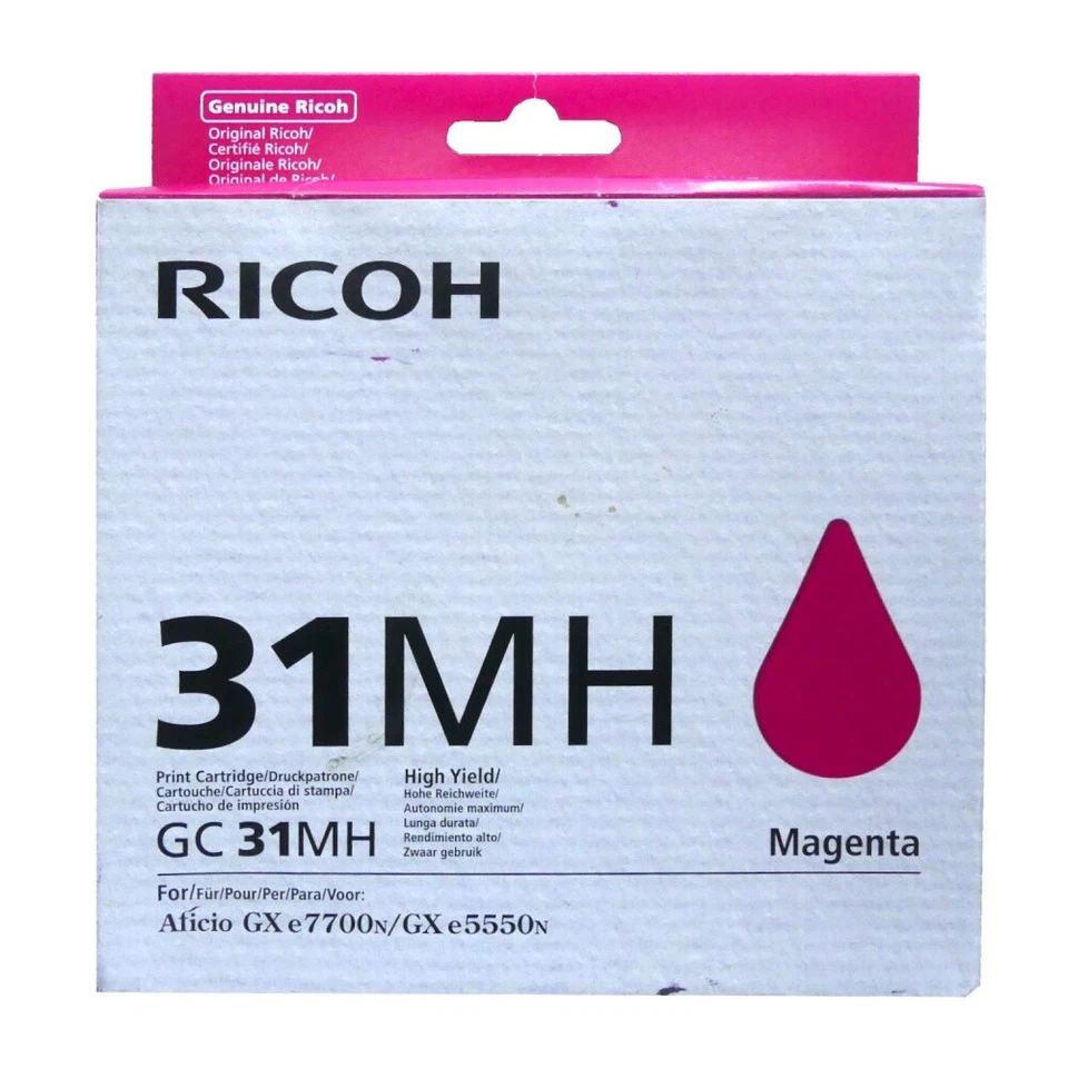 Original Ricoh Gel Cartridge GC-31MH Magenta Pour Aficio GX E 5550 7700 AG - Photo 1/1