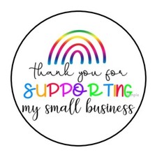 30 THANK YOU FOR SUPPORTING MY SMALL BUSINESS ENVELOPE SEALS LABELS STICKERS