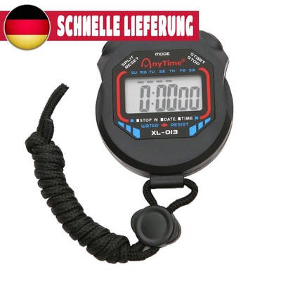 Pocket Stopwatch Stop Watch Timer Professional Waterproof LCD Display for Match