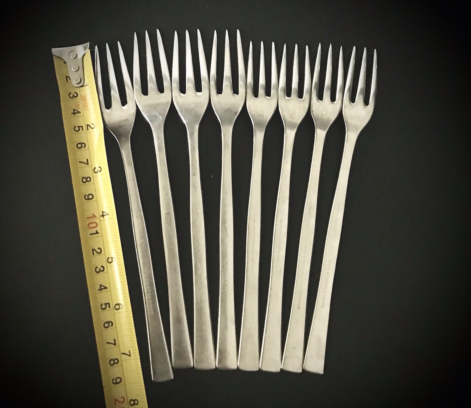 Vintage Viners Of SHEFFIELD Gerald Benney Cutlery Forks Set Of 8 England