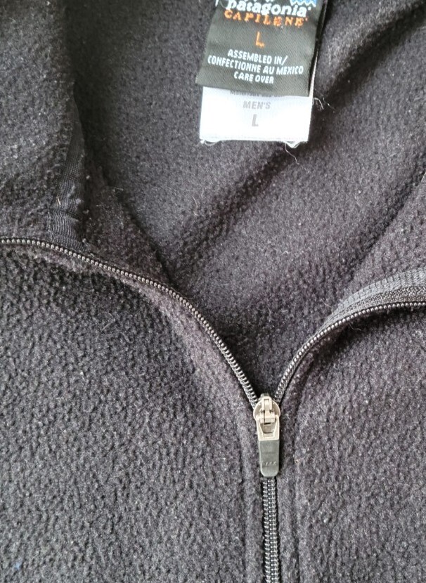 Patagonia Capilene 1/4 Zip Size L Baselayer Long Sleeve Mock Neck Blacl Fleece