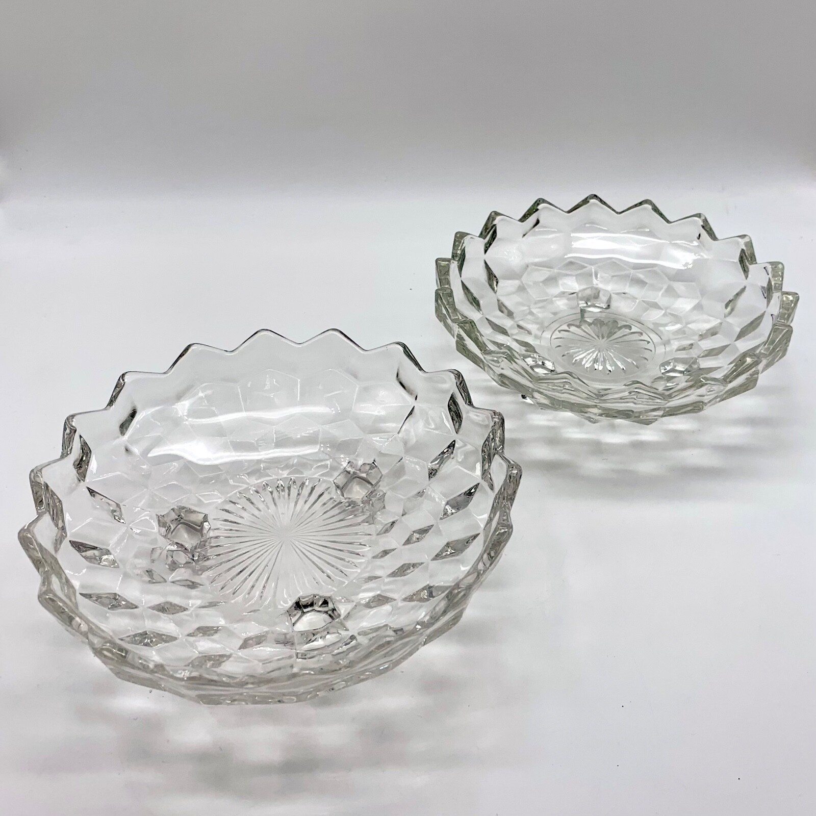 Fostoria American Clear Three Toe 7-Inch Bowl & Whitehall 6.25-Inch Bowl