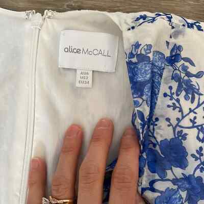 alice mccall blue floral dress Off the Shoulder Long Sleeves Women Formal Wedding Party Dress Navy Bl –  Siaoryne main image 1