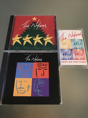 LOT OF 3 The Nylons: Four On The Floor Cassette SEALED, Christmas, Best Of