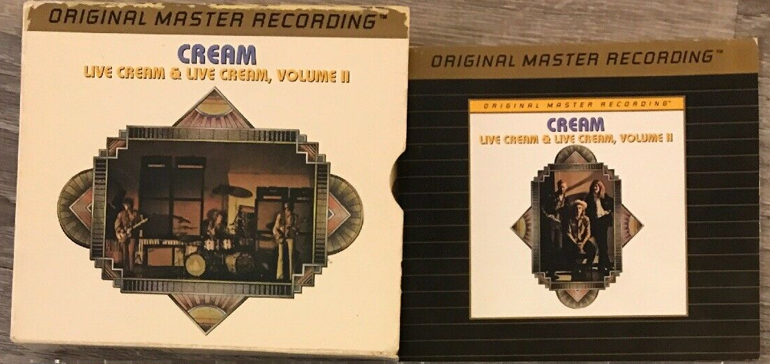 Cream Live Cream 1-2 (CD, Jan-1995, 2 Discs, Mobile Fidelity Sound