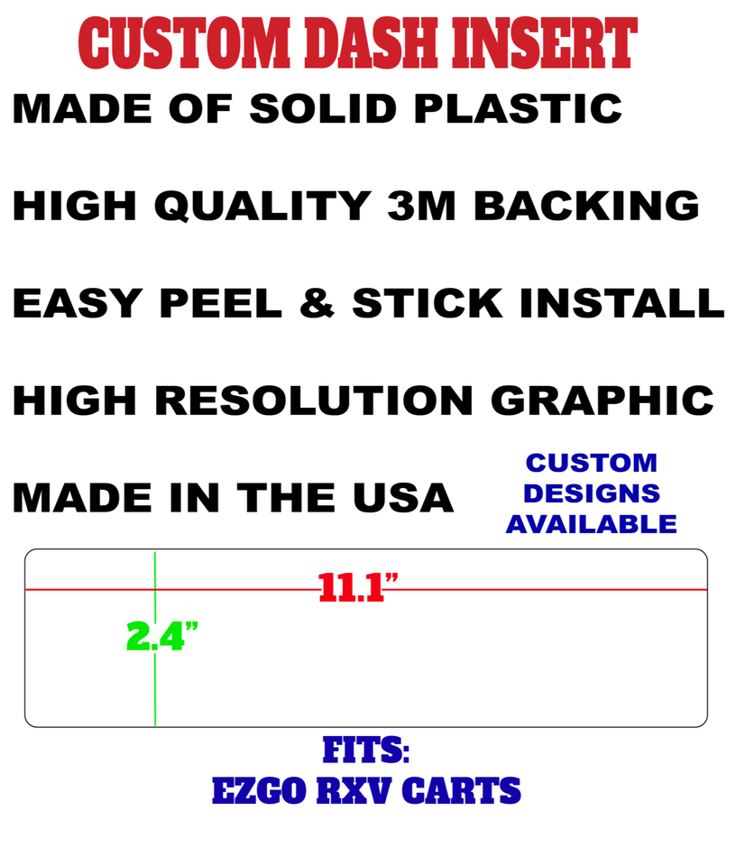 IT'S BEER 30 EZGO RXV Golf Cart Cup Holder / Dash insert. EZGO Custom