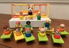 Vintage Little People School And Playground Swing Sets Chairs Skateboard 25 Pcs.