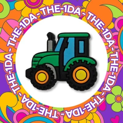 Super Cute Green Farm Tractor Croc Charm - Countryside Farming Outdoors Nature