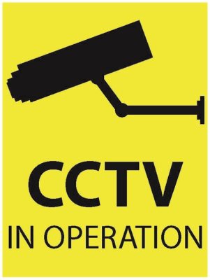 CCTV in Betrieb - Räumlichkeiten Überwachungskamera Warnung Fenster Aufkleber Schilder