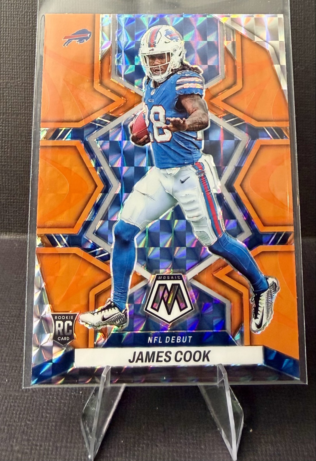 2022 Panini Mosaic - NFL Debut James Cook #285 Mosaic Reactive Orange Prizm (RC)