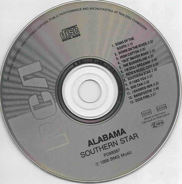 Alabama - Southern Star - RCA 1989 - Bild 3 von 3