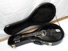 Vintage Eastman Guitar Co Mandolin MD404 Black Body Oval Sound Hole w/Case