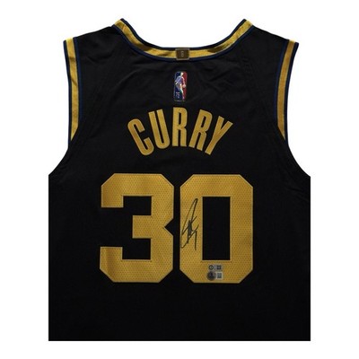 Stephen Curry Signed Warriors City NBA 75 Nike Authentic Jersey