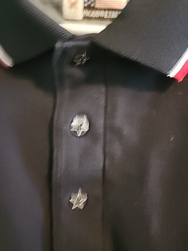 Polo para hombre VFW manga corta azul oscuro 2XL con manga bandera de EE. UU. - Imagen 8 de 8