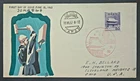 Japan Stamps 1962 FDC SC # 748 - Shari-den of Engakuji, Posted to USA
