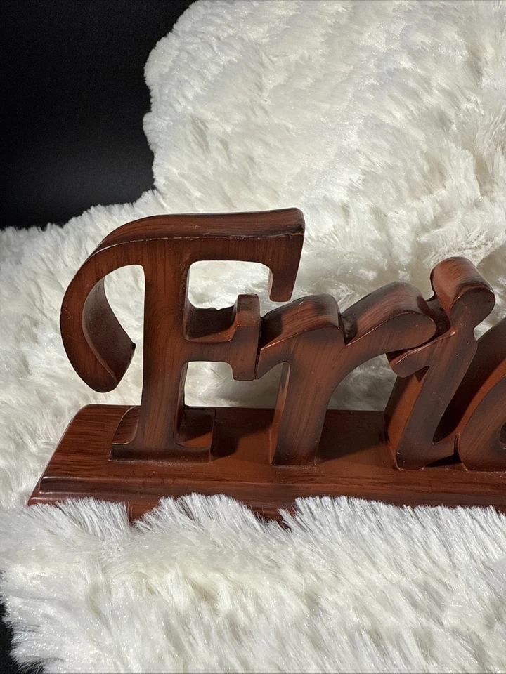 “Friends” Wooden Plaque Shelf Sitter Table Decor 11.5” X 3” 1.75” Pre-Owned - Image 3 of 4