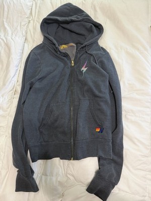 Unisex Aviator Nation Bolt Zip Hoodie. Size S Runs True Size For Men .