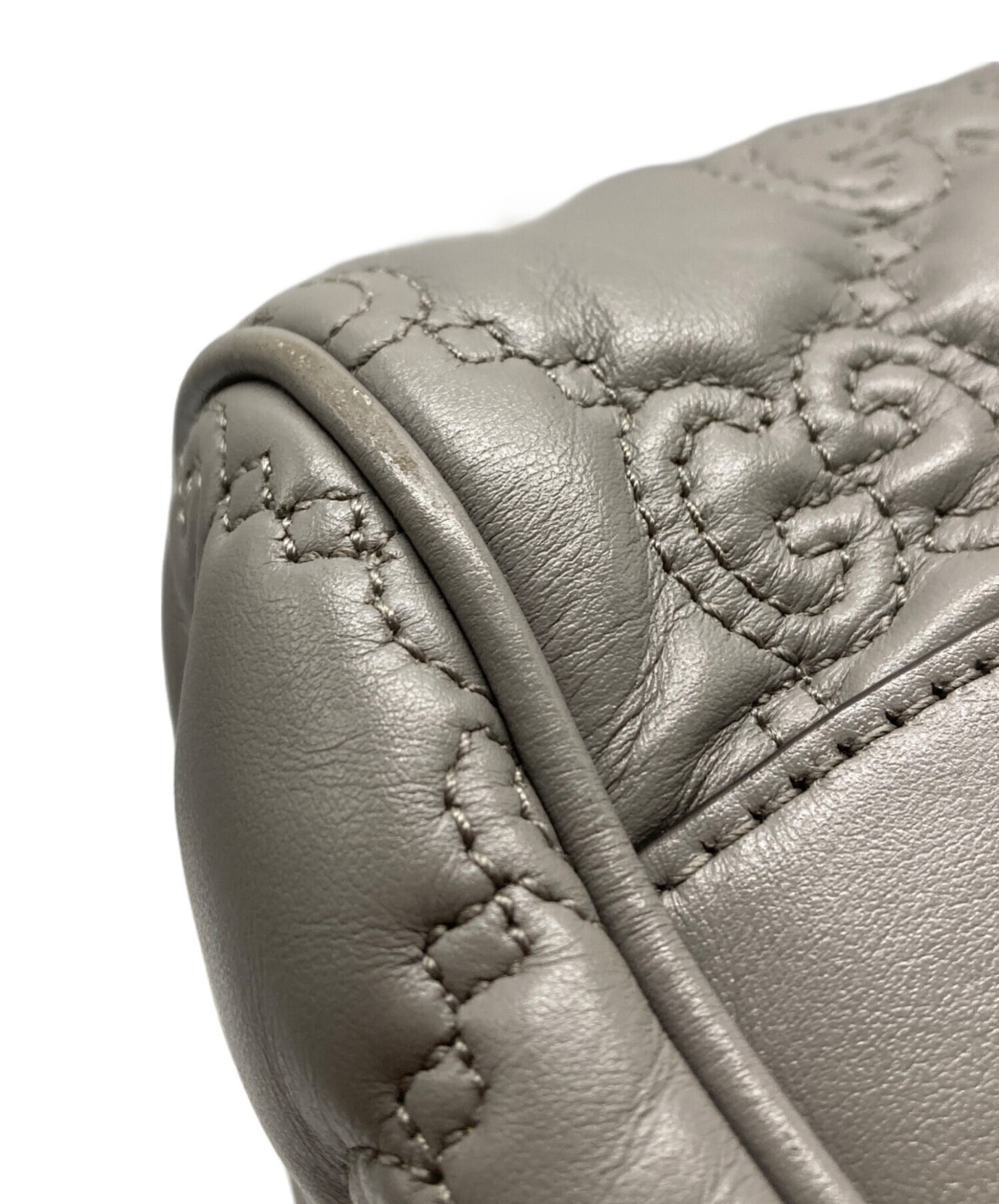 Gucci GG Matelasse Handbag Gray Leather 702242 Top Handle Bag SN2560 thumbnail 8