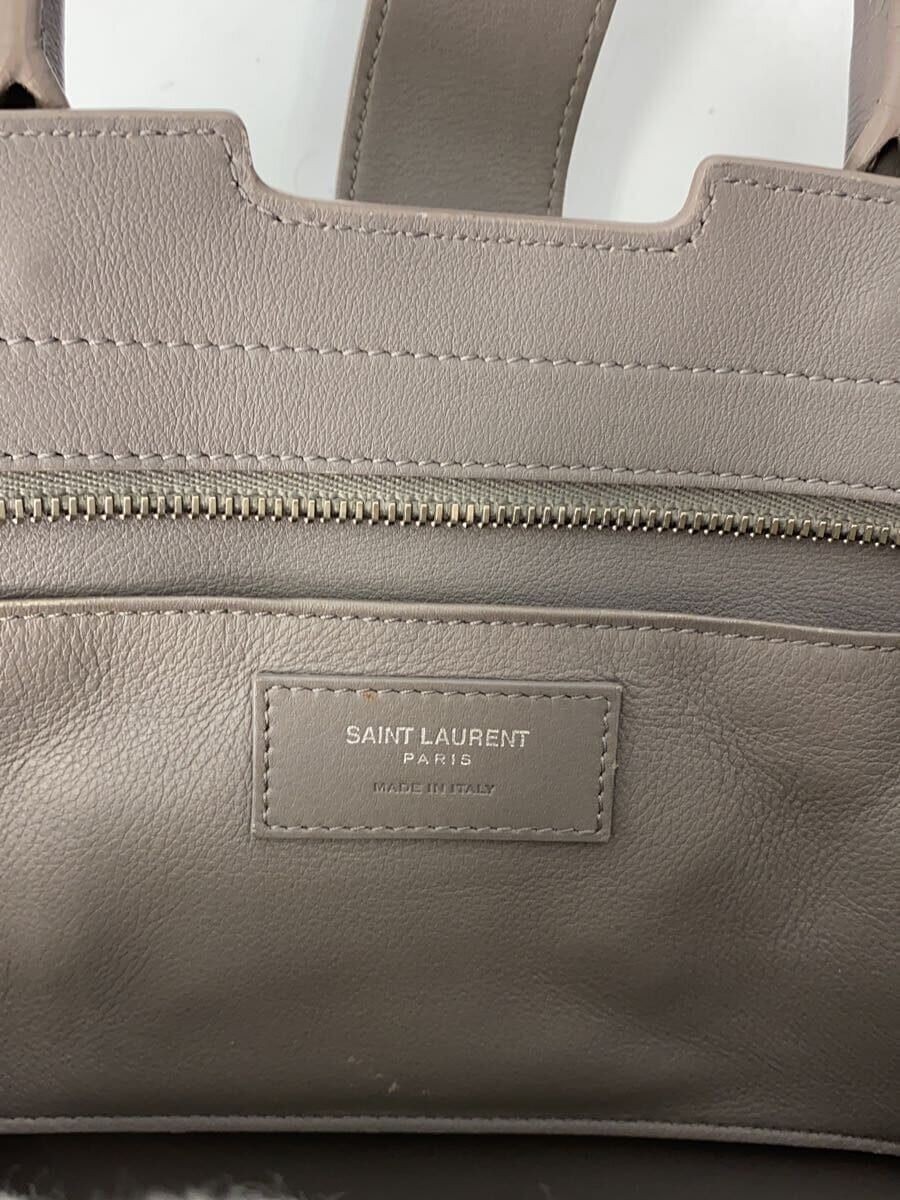 SAINT LAURENT BORSA A TRACOLLA PELLE GRIGIA 436834 COPRI CENTRO 2 VIE usata