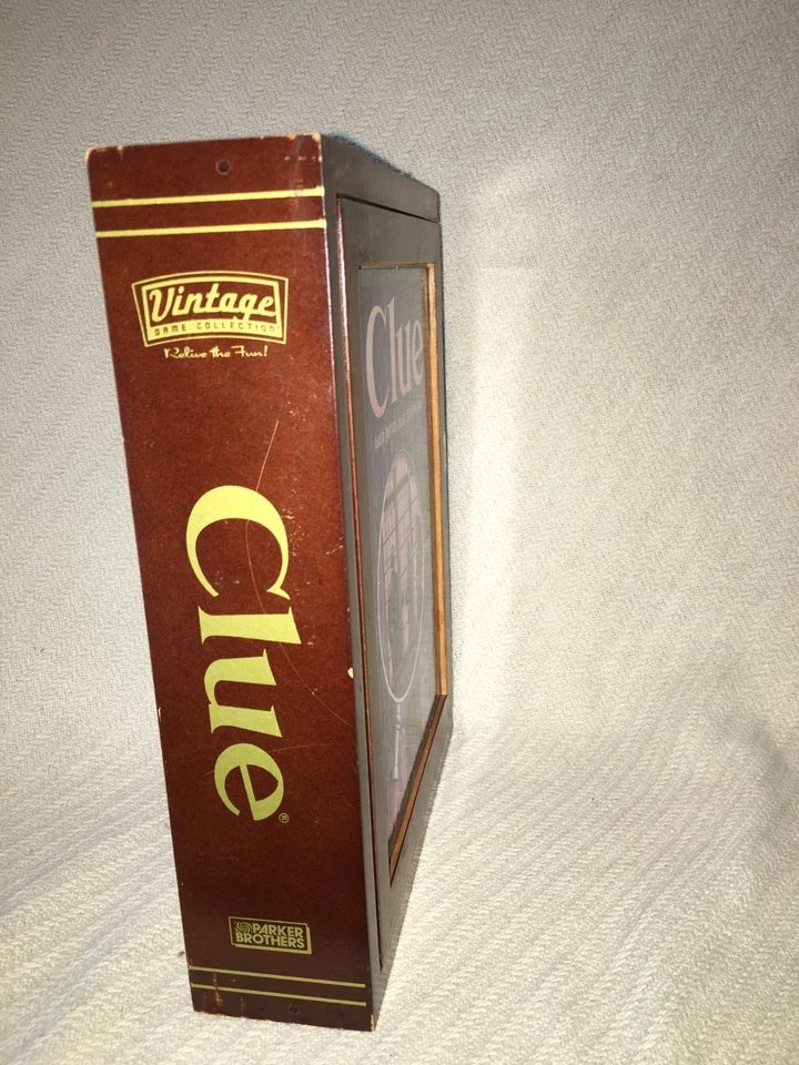 CLUE Wooden Bookshelf Edition Board Game In Portable Wood Box Collection - Image 4 of 4