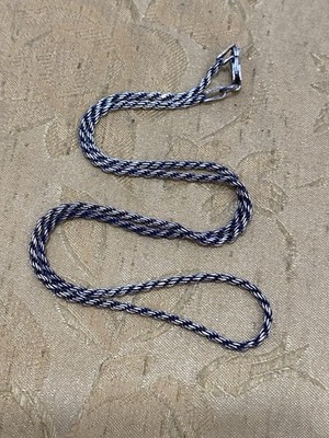 LIRM Italien Sterling 925 Designer signierte Twist Seil Gliederkette 16'' Halskette