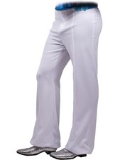Mens 70s Boogie Disco Fever Flared White Pants Costume